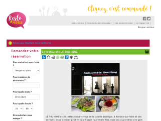 Restaurant LE THU HONG à Romans-sur-Isére réserver votre table en ligne.