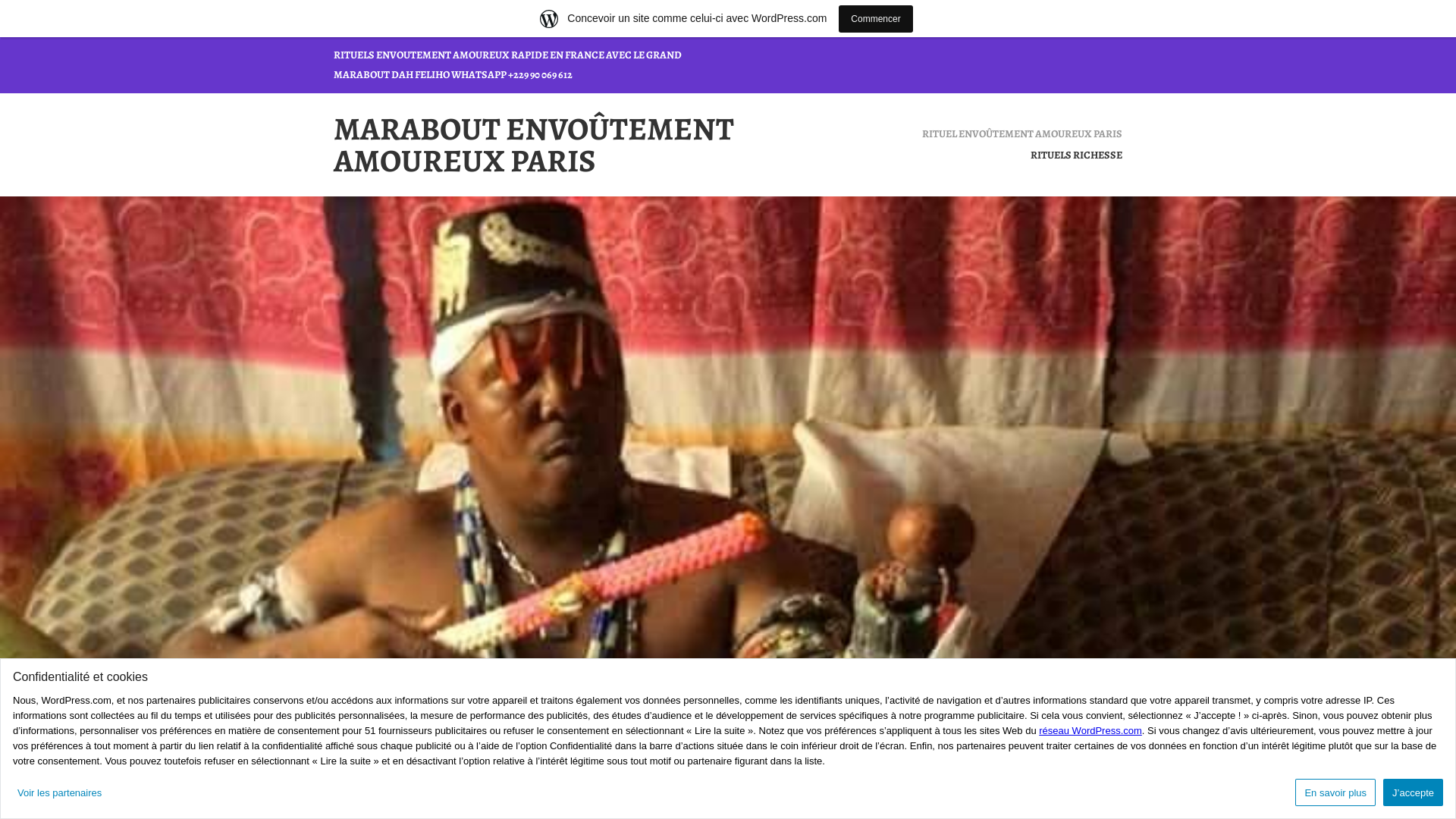 Capture d'écran de Marabout envoûtement amoureux Paris
Rituels envoutement amoureux rapide en France avec le grand marabout Dah Feliho Whatsapp +229 61 87 85 89