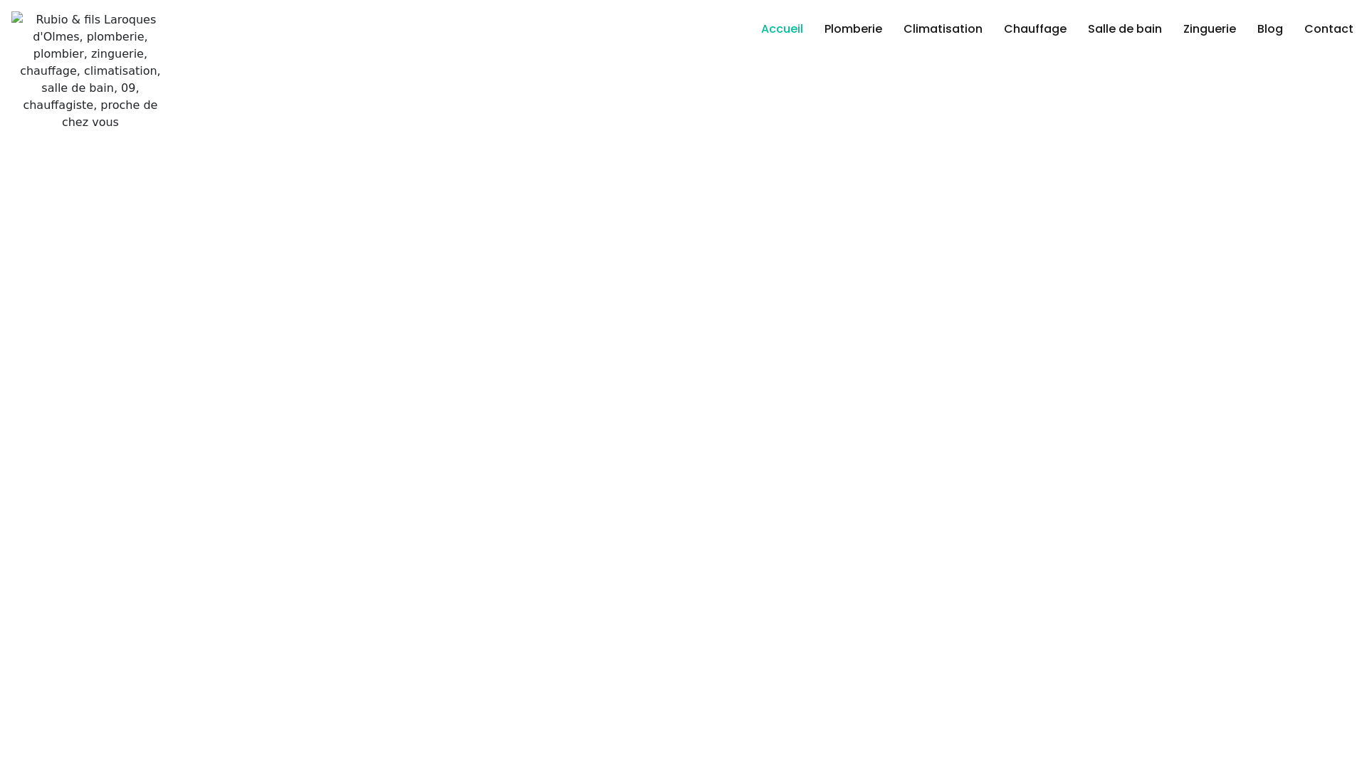 Capture d'écran de Entreprise de plomberie, zinguerie, chauffage, salle de bain, climatisation sur Laroque d'Olmes, Mirepoix et Lavelanet en Ariège (09)