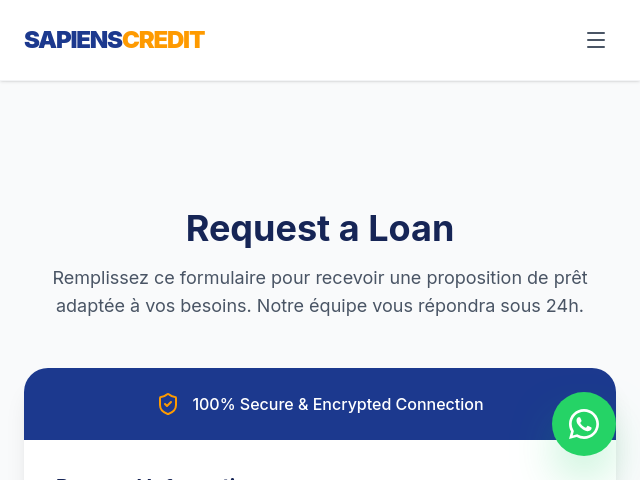 Apply for a Loan Online &ndash; Sapiens Credit