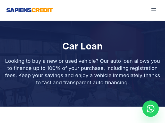 Car Loan and Auto Financing &ndash; Sapiens Credit