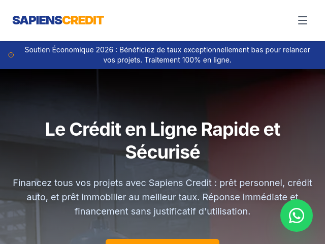 Sapiens Credit - Pr&ecirc;t et Cr&eacute;dit en Ligne