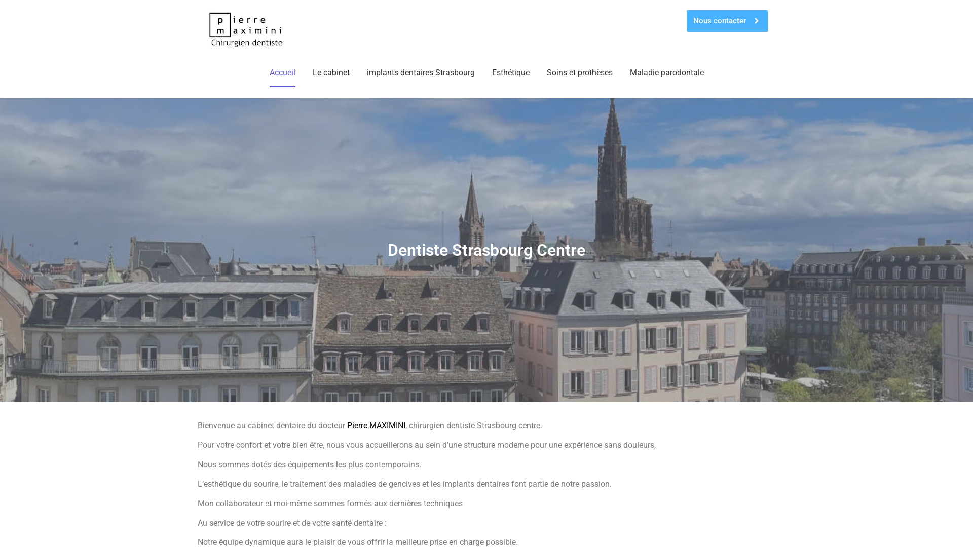 Capture d'écran de Dr Pierre MAXIMINI, Dr Jules ROSE, dentistes strasbourg centre (67000)