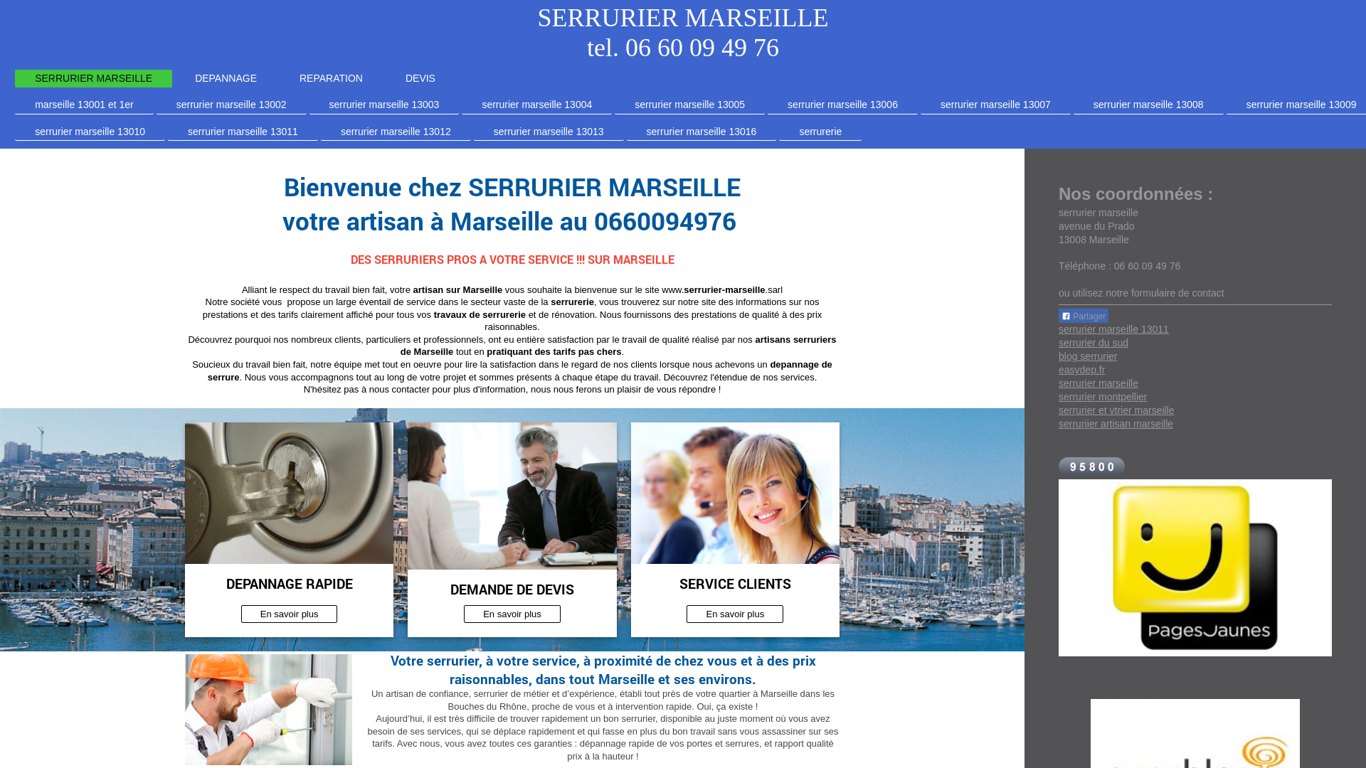 Capture d'écran de Serrurier marseille