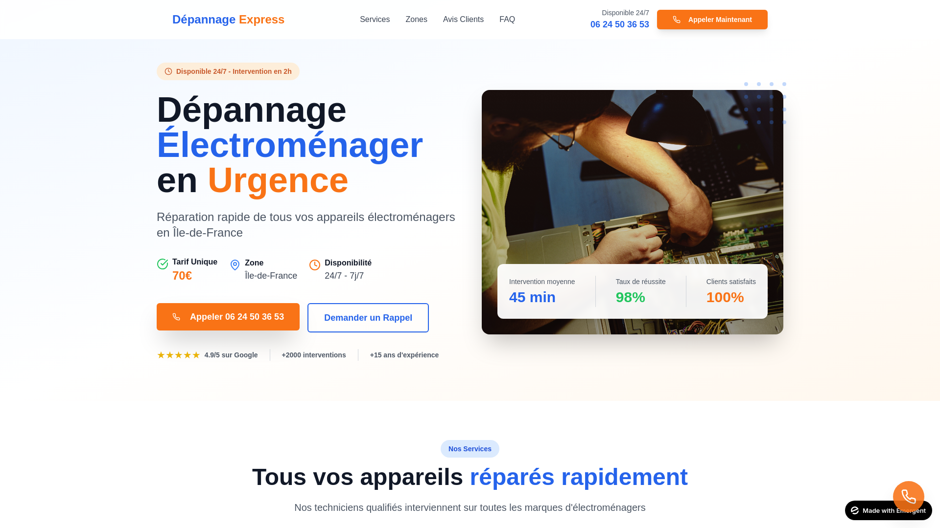 Dépannage électroménager