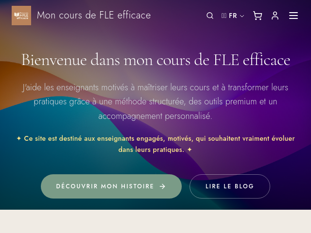 Capture d'écran de Mon cours de fle efficace