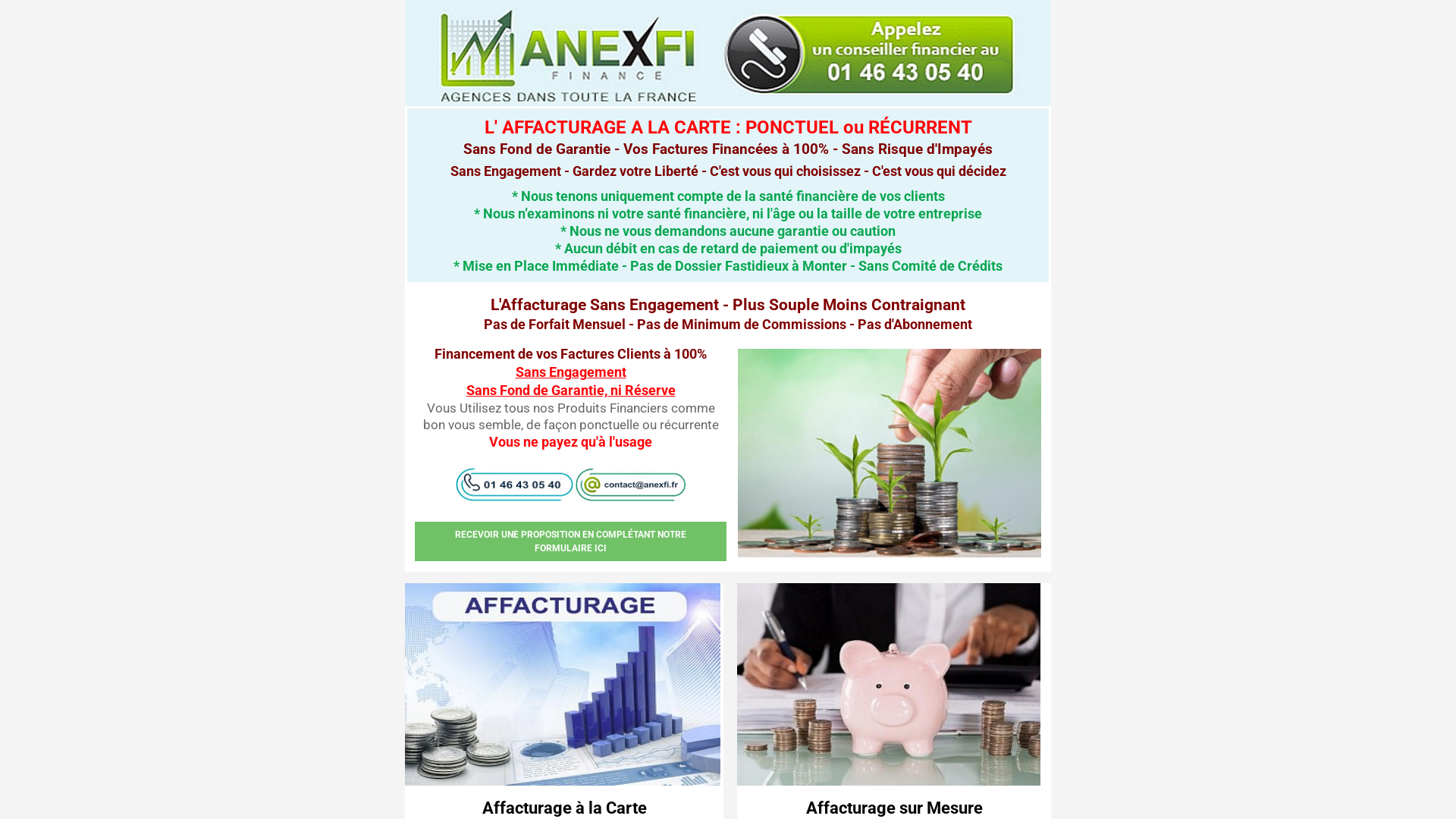 Capture d'écran de Société d'Affacturage - Société d'Affacturage Ponctuel 