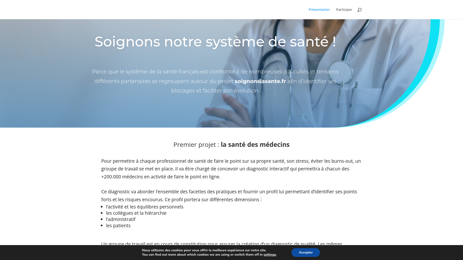 Capture d'écran de Soignons notre système de santé !