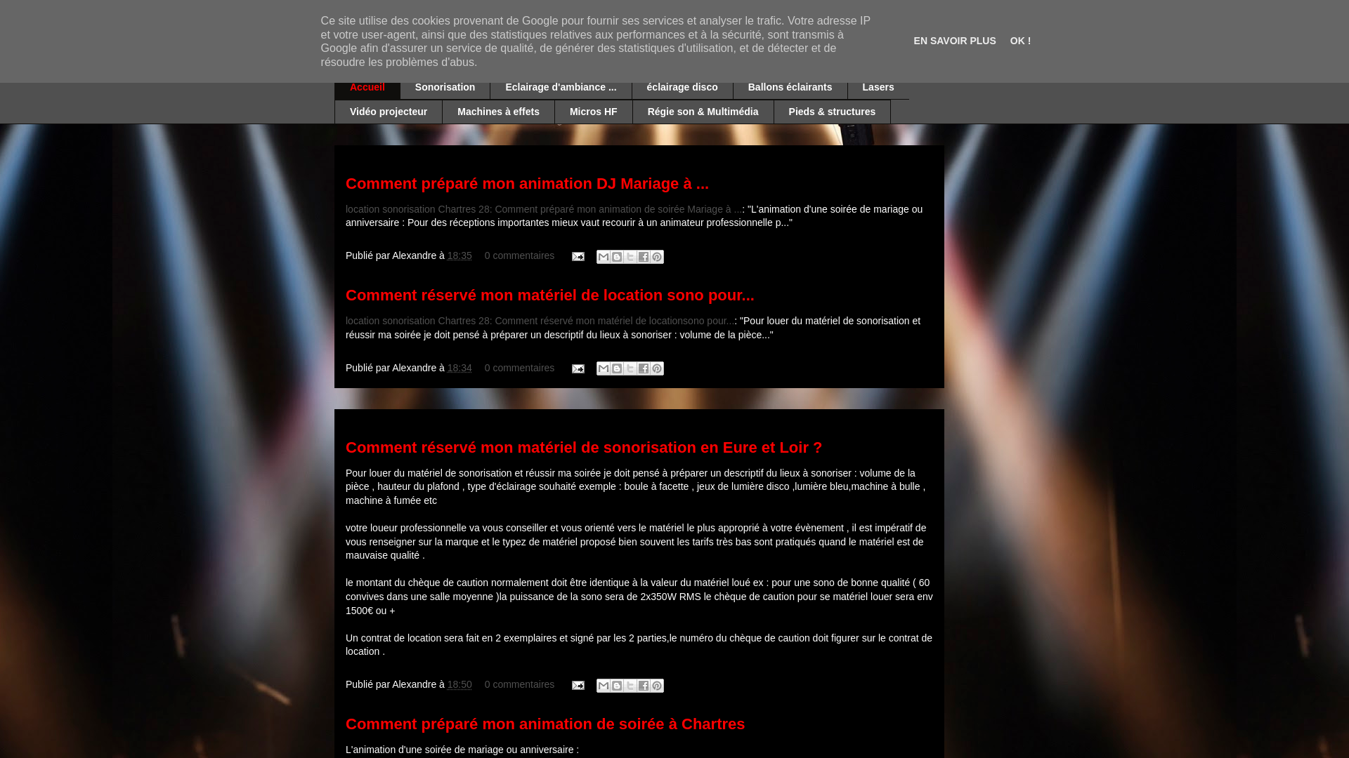 Capture d'écran de Location sonorisation Chartres 28, 78, 45