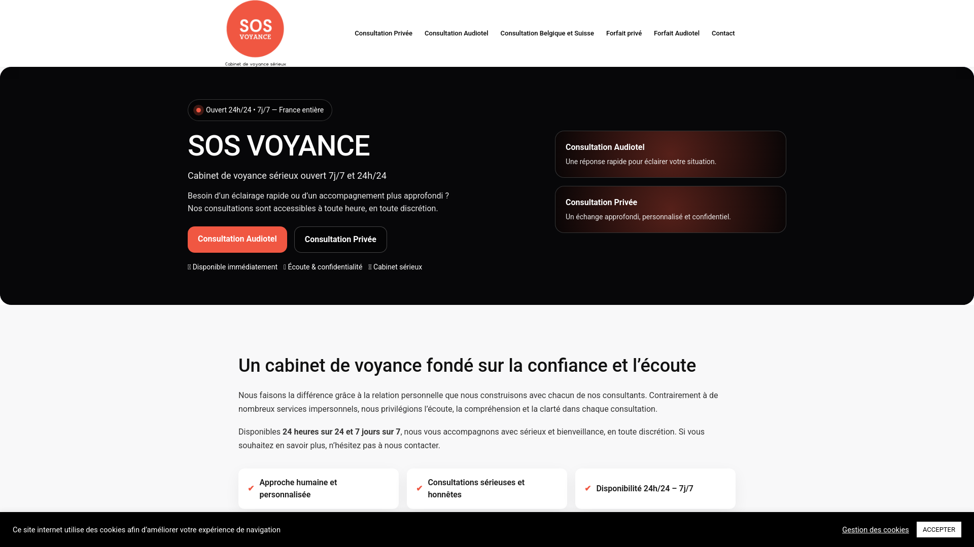 Capture d'écran de SOS VOYANCE