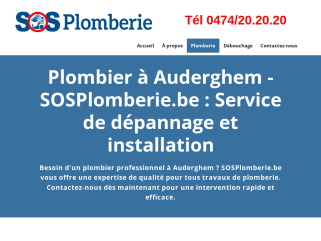 Plombier Auderghem Dépannage Urgent SOS Plomberie 7j/7