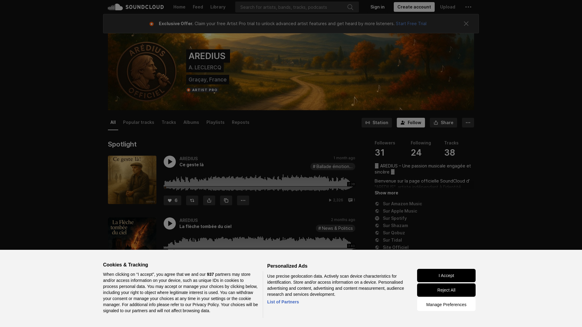 Capture d'écran de Aredius Art Production® – Créations originales et vibrations sincères