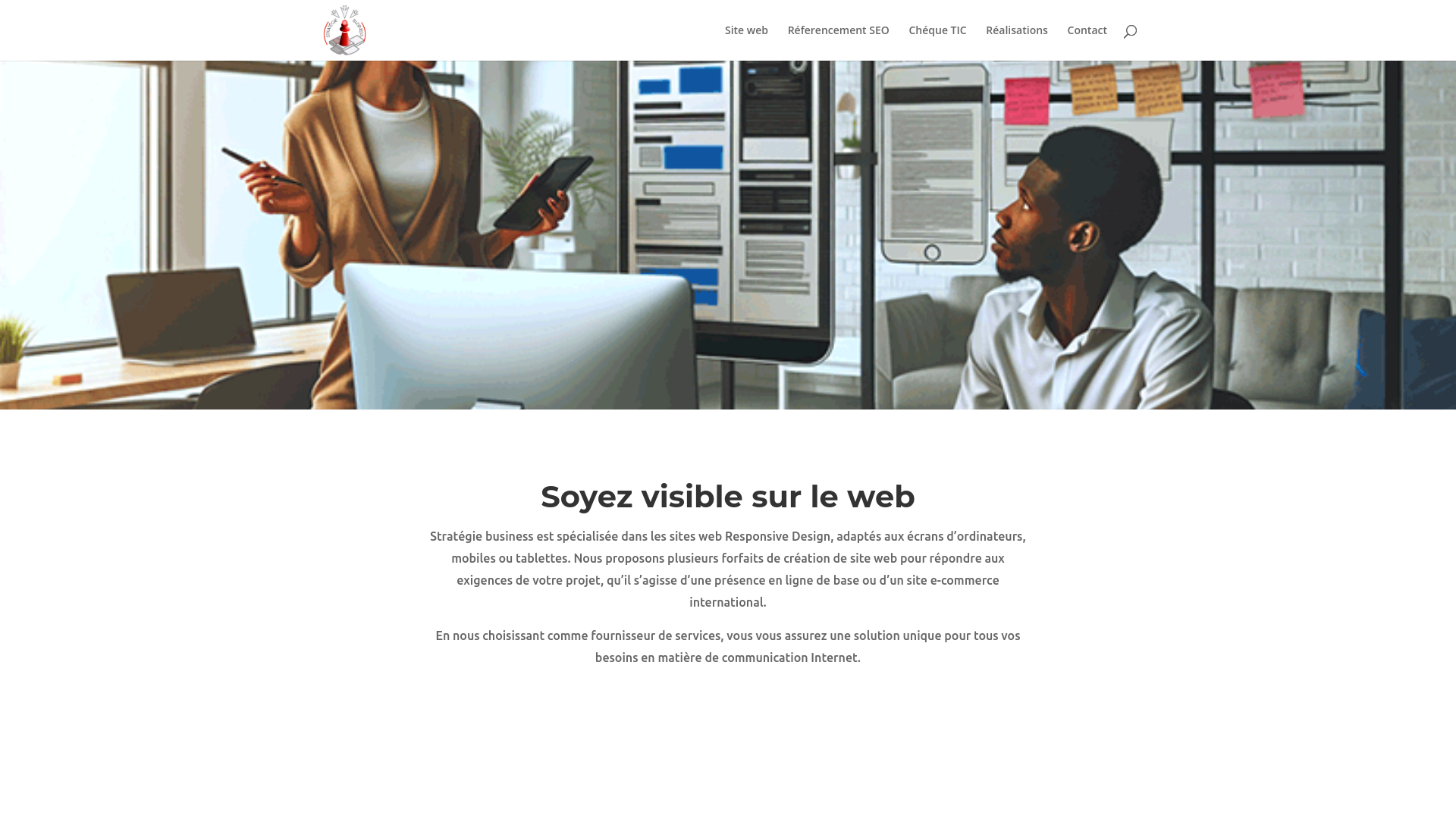 Capture d'écran de Création de site internet vitrine et / ou e-commerce. Dossier chéque tic pour entreprises de guadeloupe