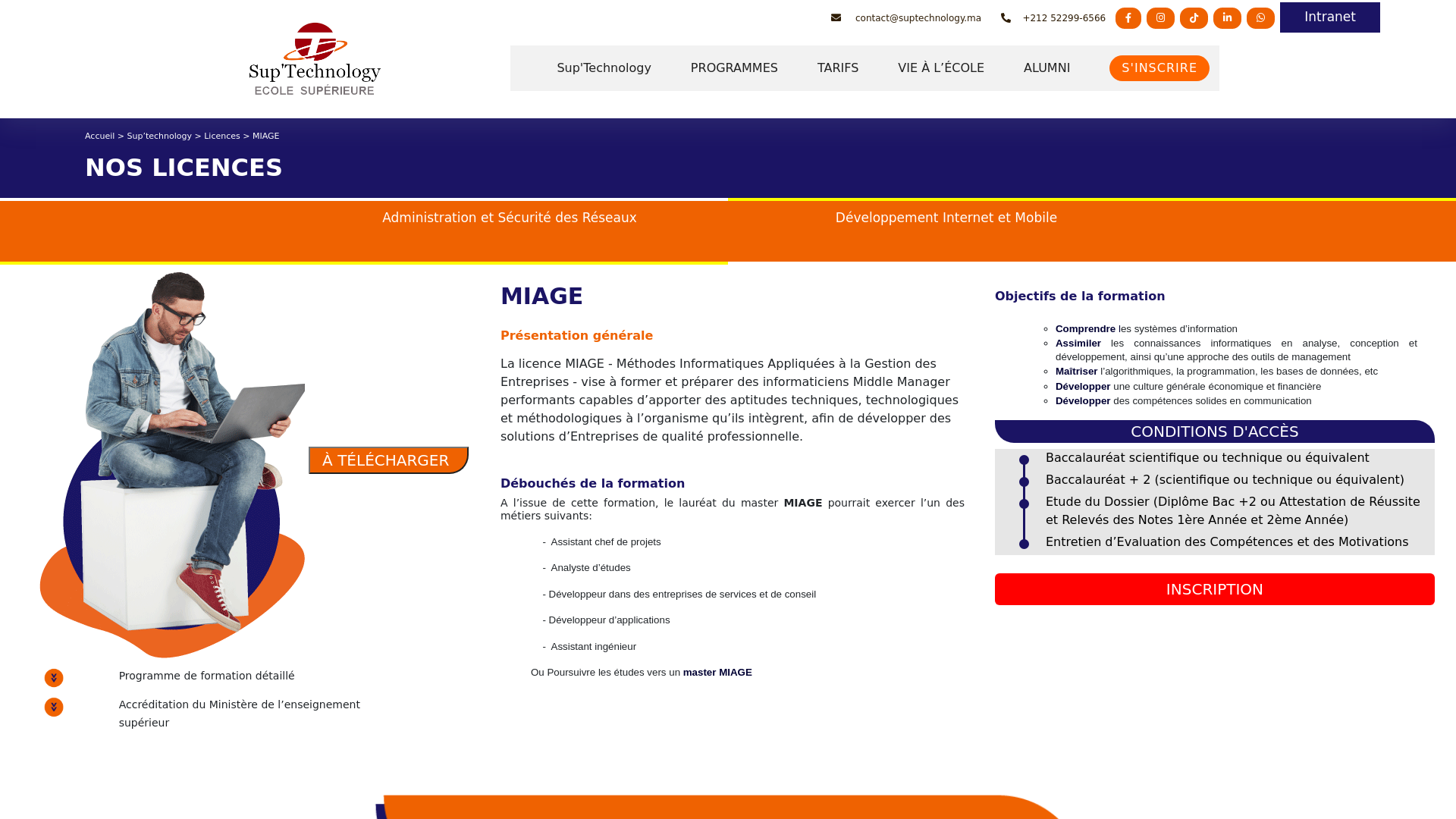 Capture d'écran de Licence MIAGE