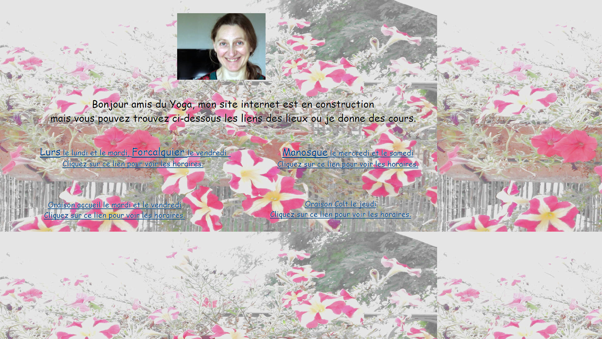 Capture d'écran de Adresses et horaires cours de Yoga de Sylvie Chantefort