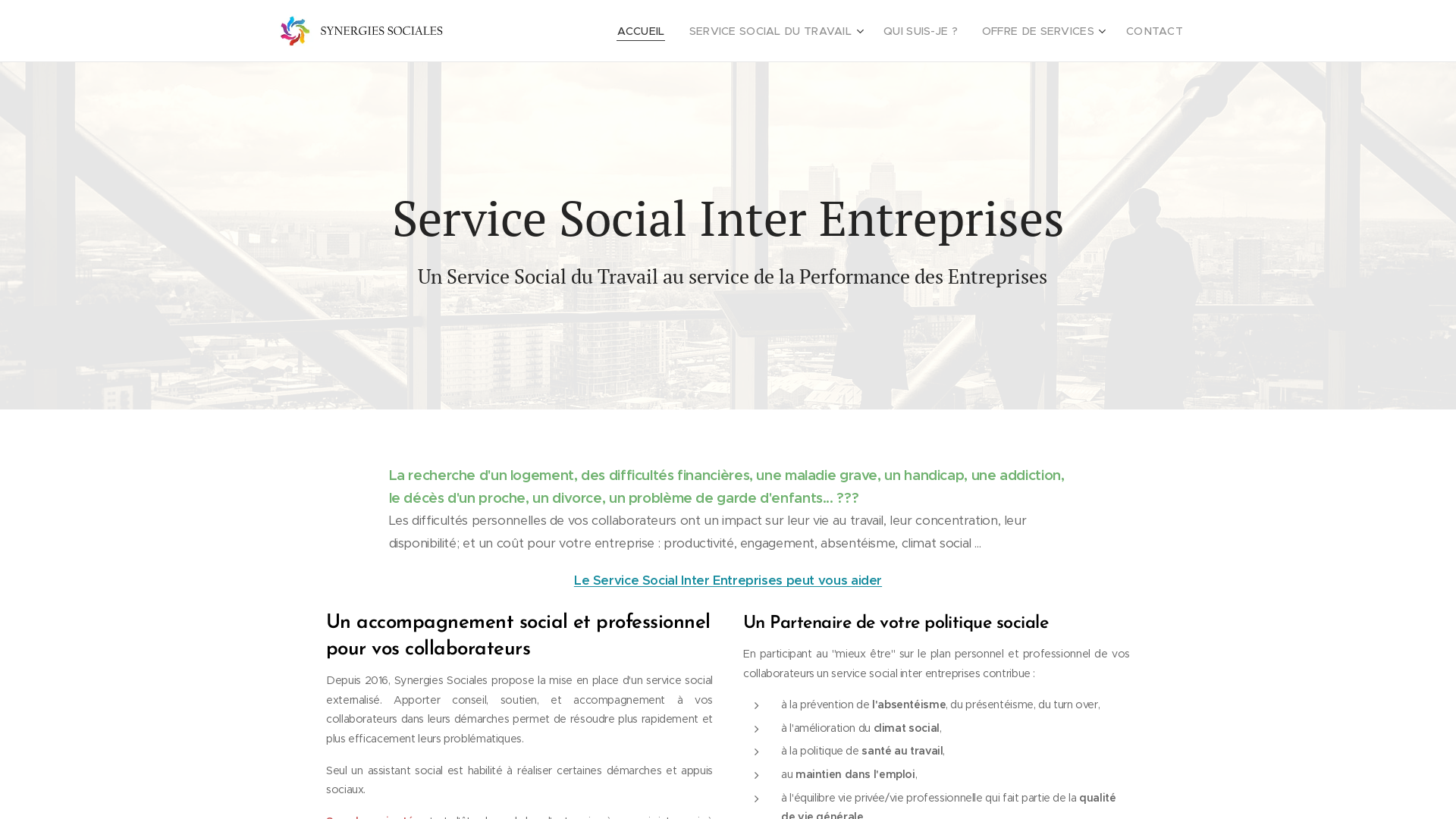 Capture d'écran de Service Social Inter Entreprises
