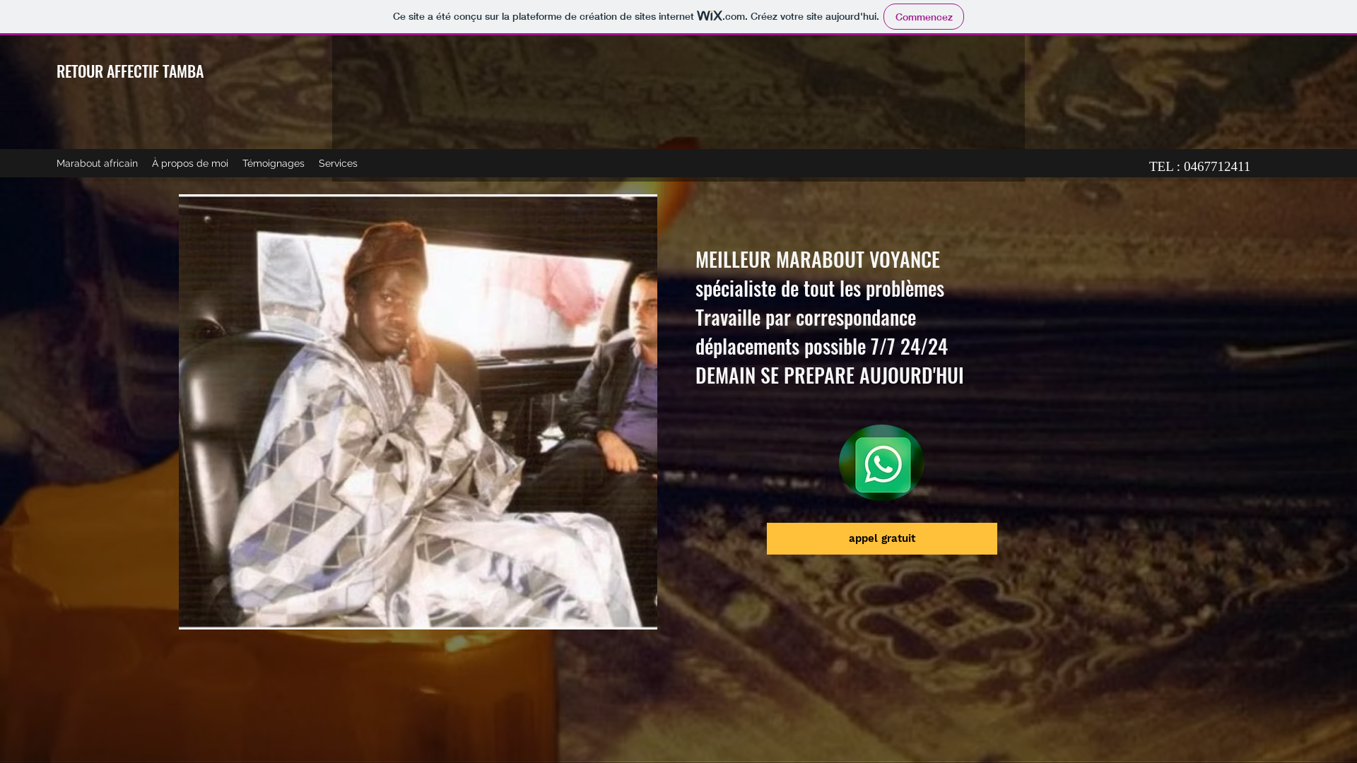 Capture d'écran de Marabout africain sérieux honnête 