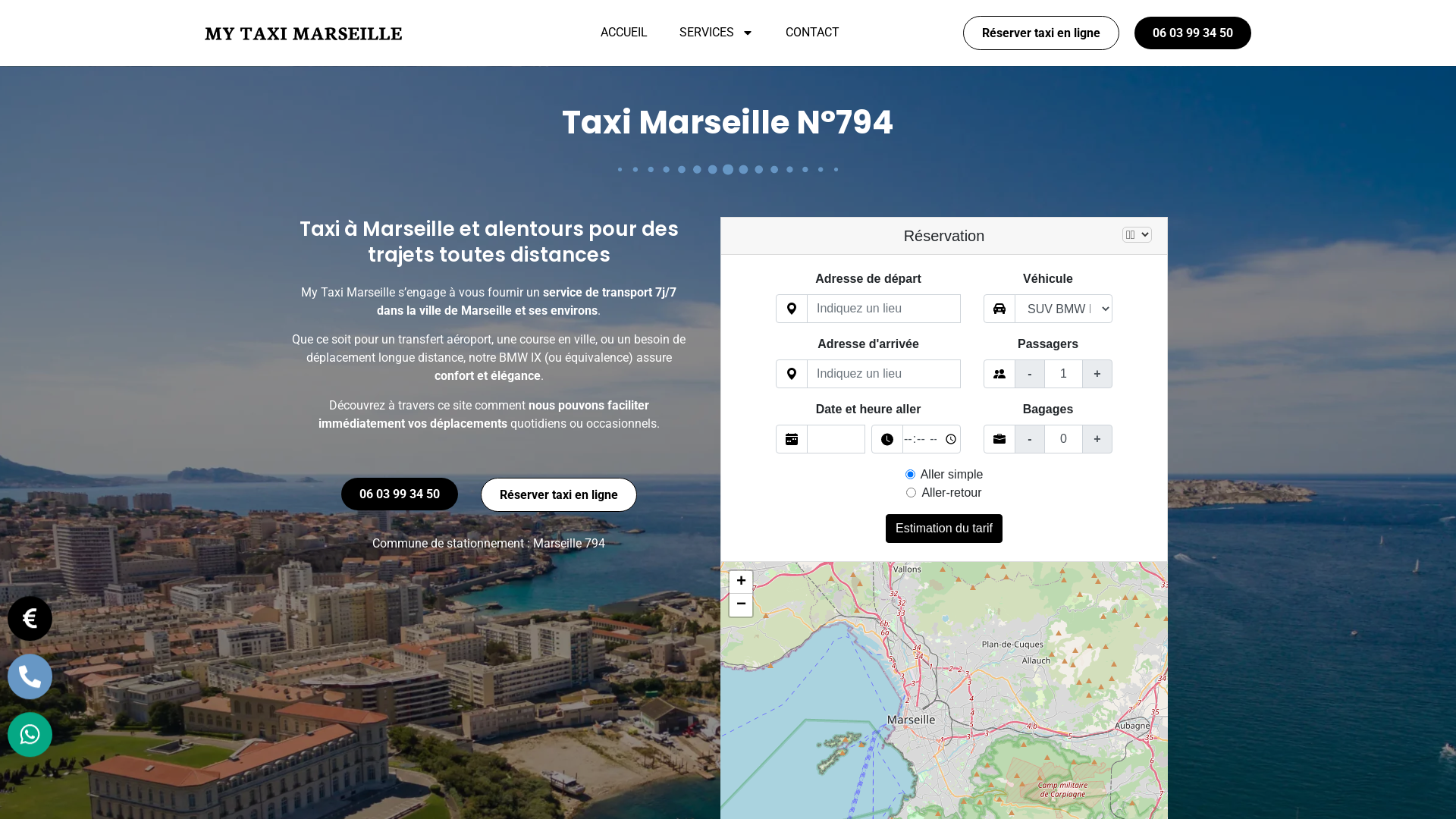 Capture d'écran de TAXI et VTC transports de personnes toutes distances