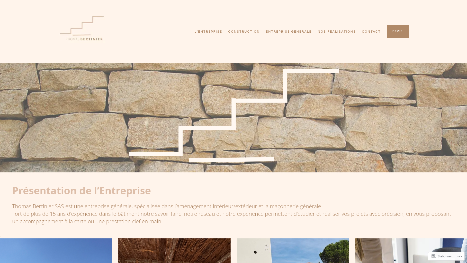 Capture d'écran de Maçonnerie Thomas Bertinier SAS