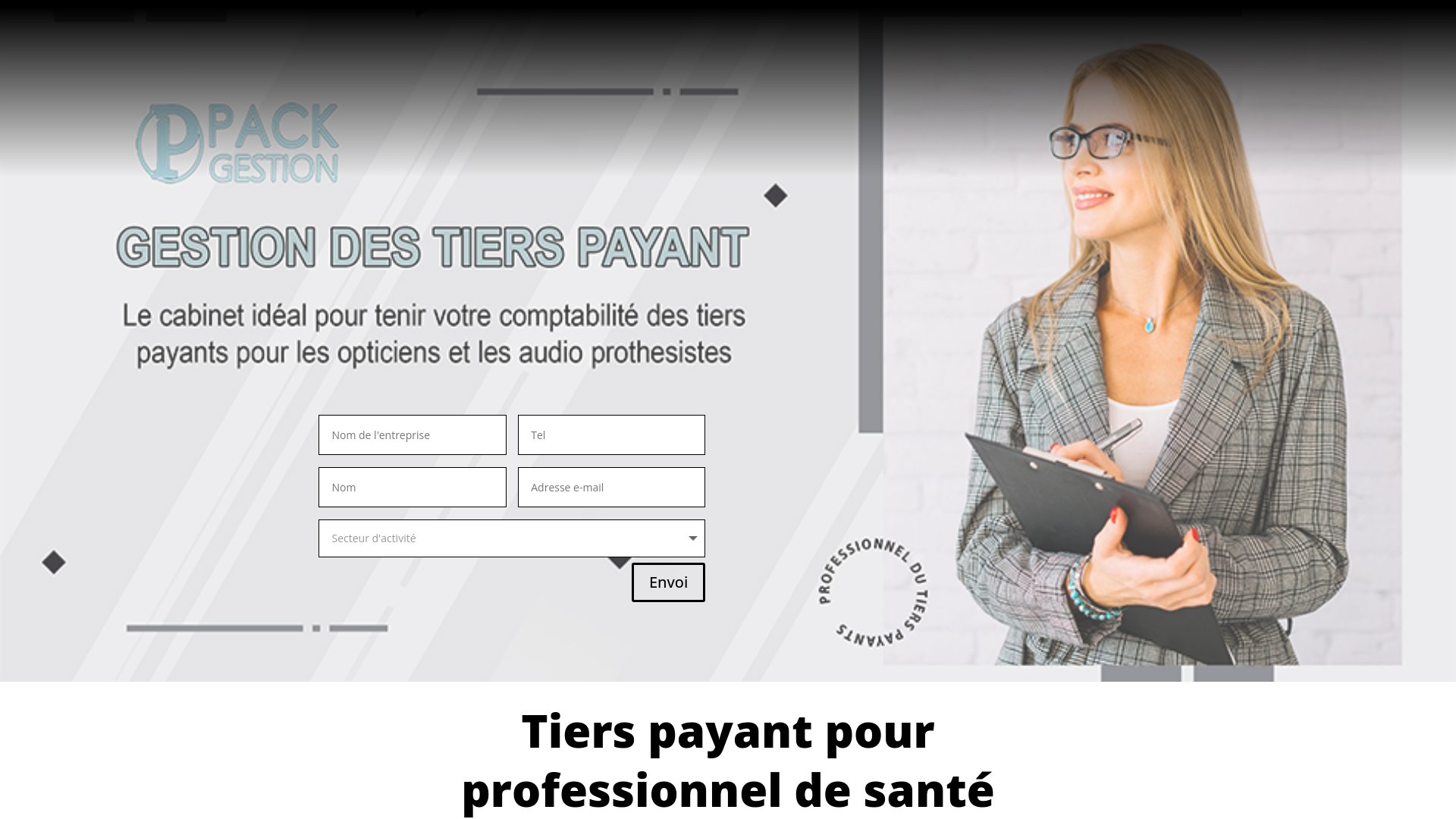 Capture d'écran de Externalisation des tiers payant pour professionnel de santé