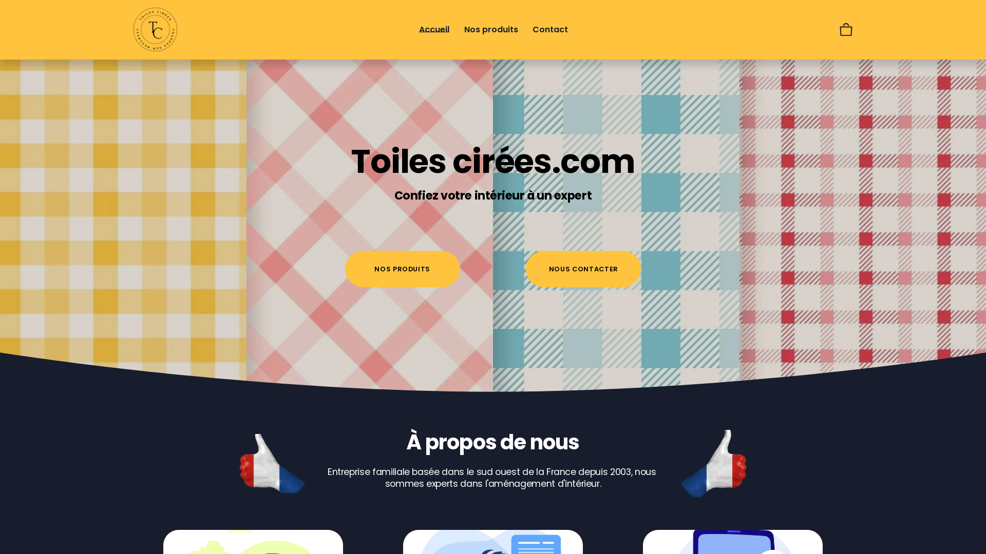 Capture d'écran de Toiles Cirées au mètre