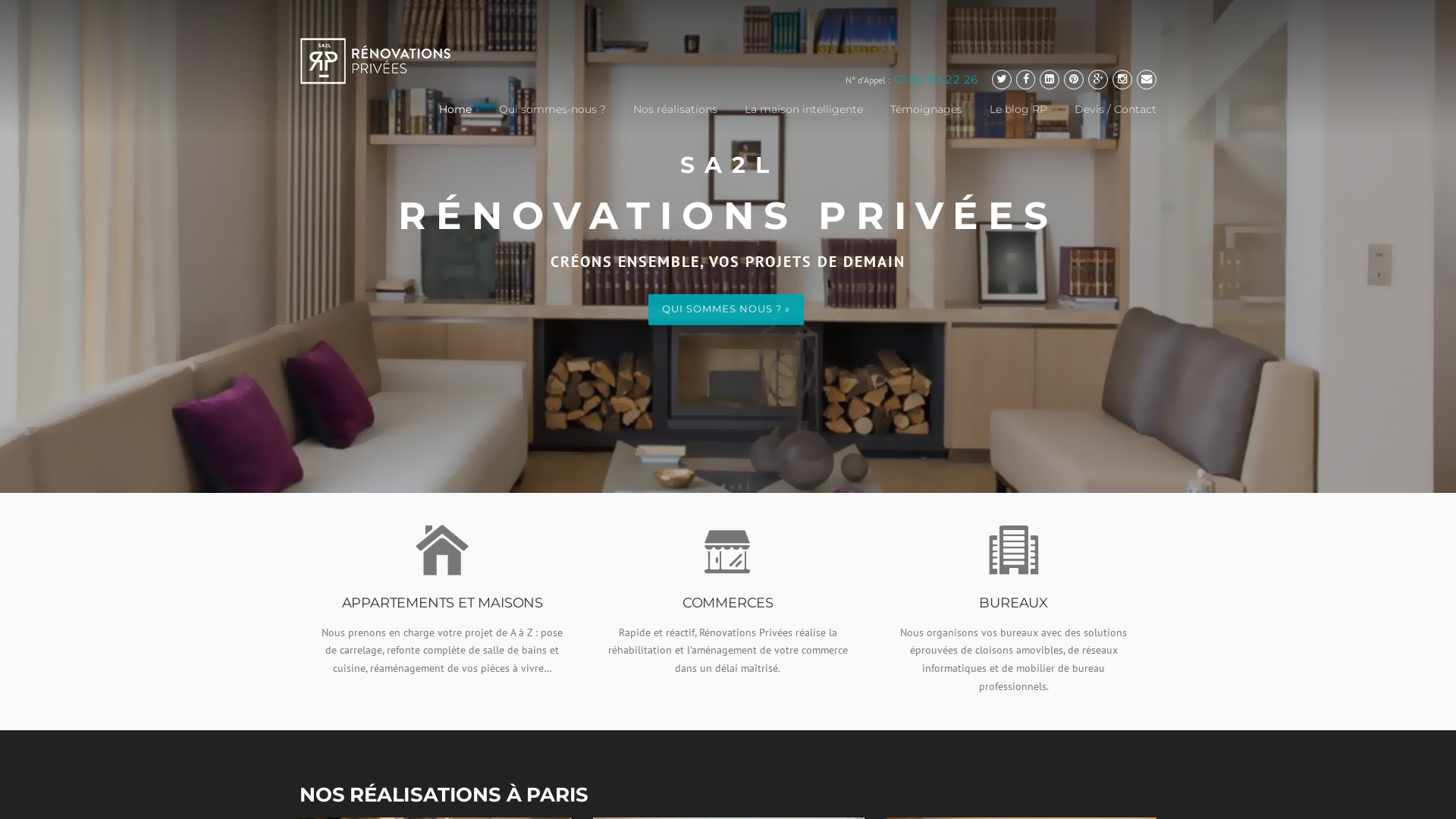 Capture d'écran de Rénovation Paris