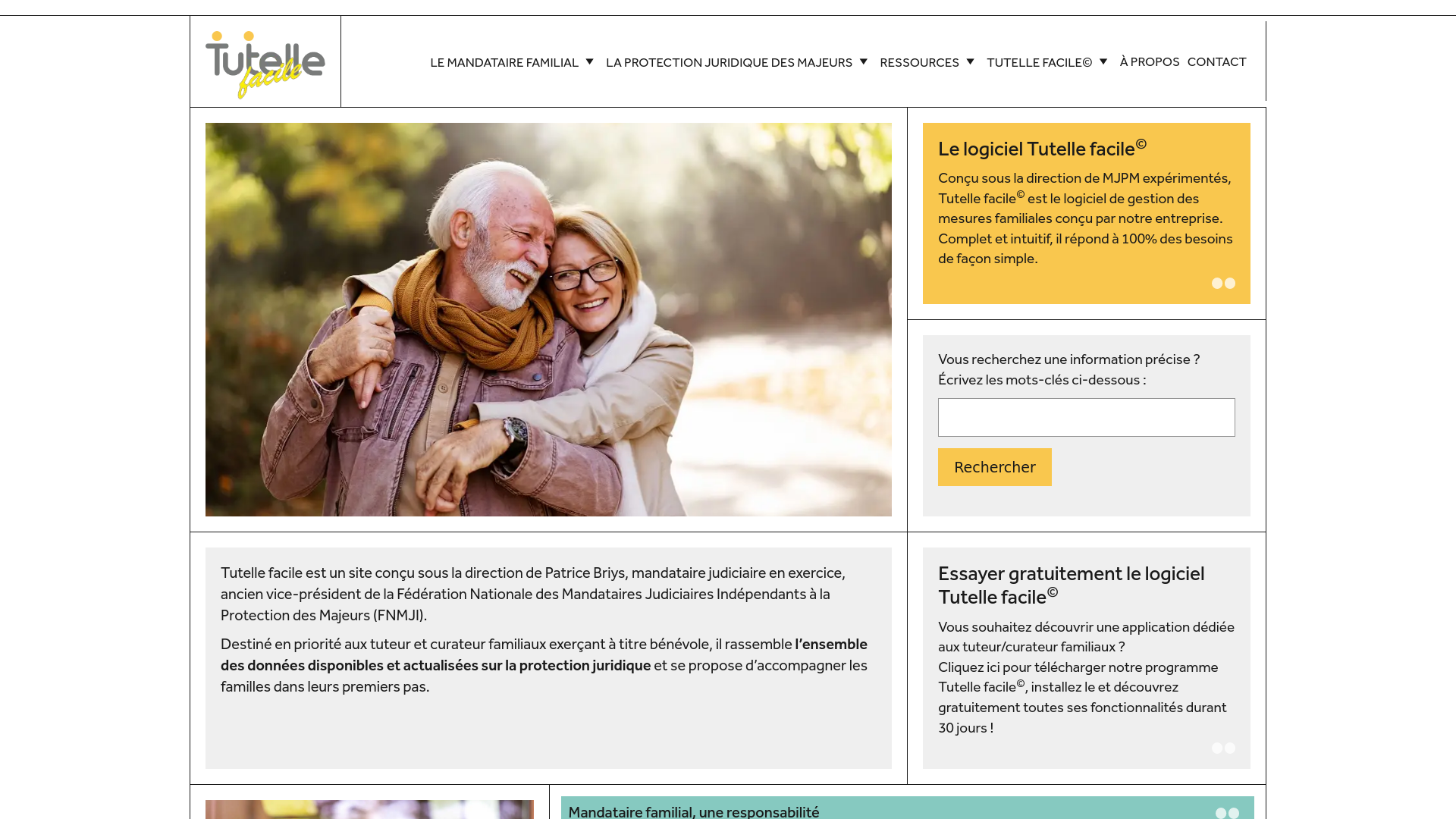 Capture d'écran de Tutelle facile