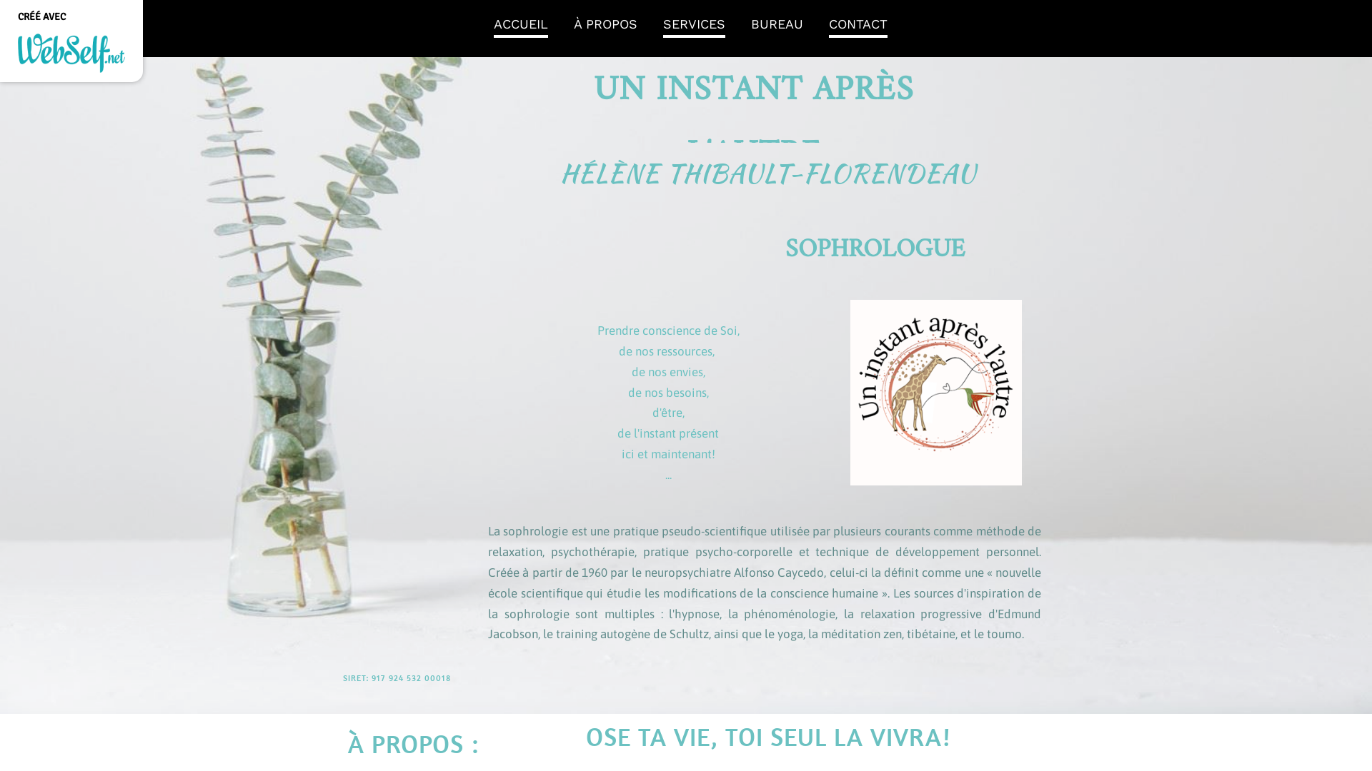 Capture d'écran de UN INSTANT APRES L AUTRE
Hélène THIBAULT FLORENDEAU
Sophrologue