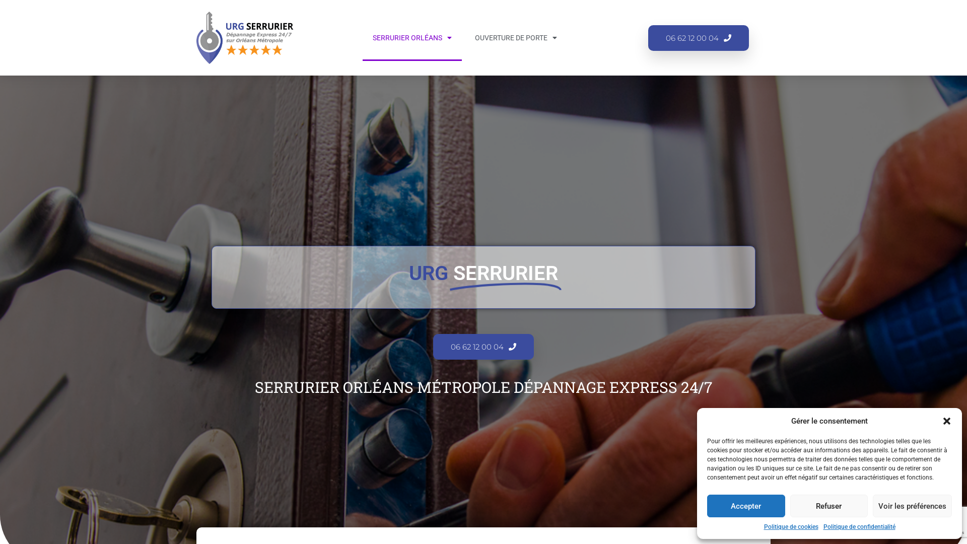 Capture d'écran de Dépannage serrurier chez le particulier 7/7 24H/24H dans les 30 minutes