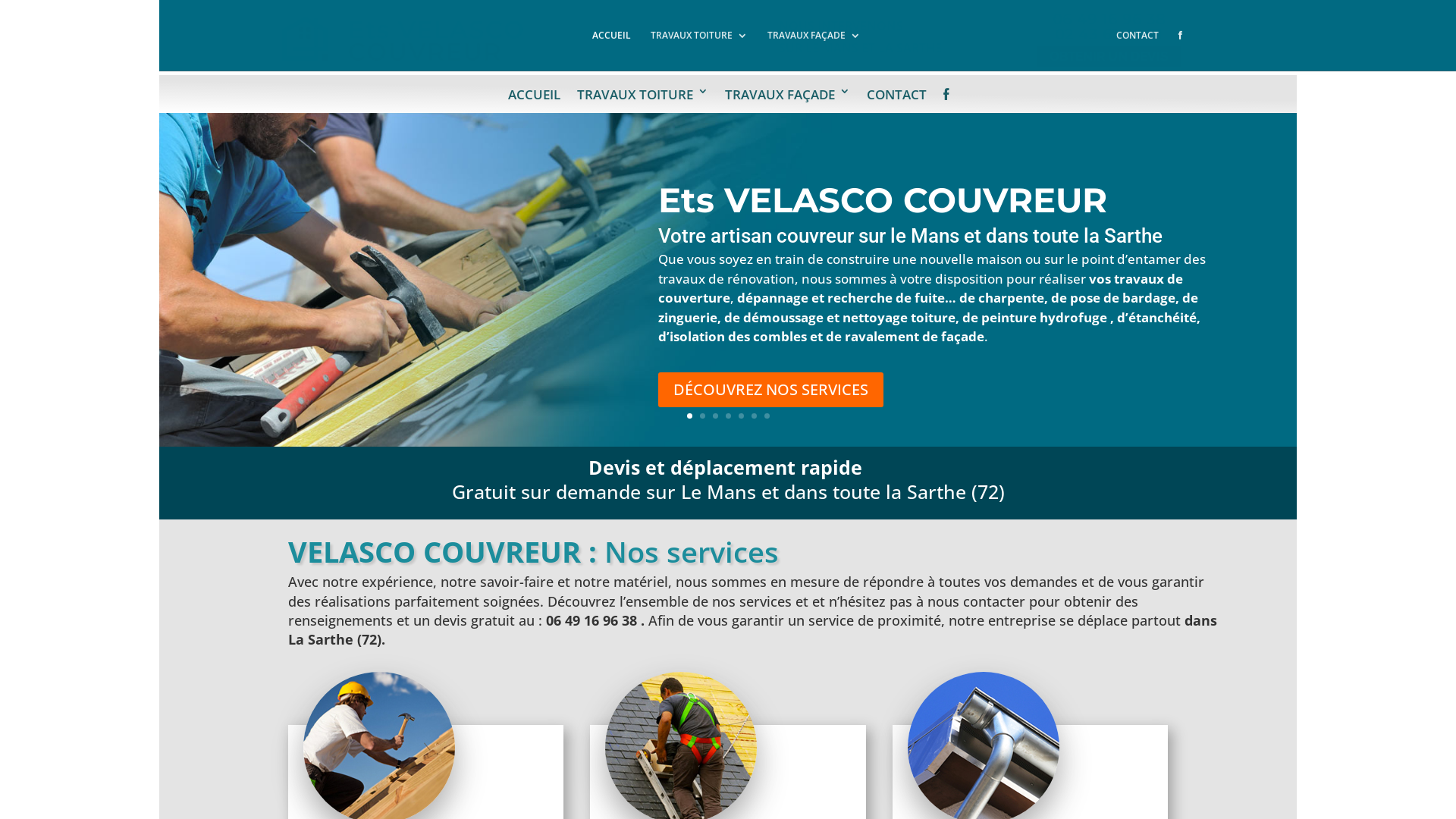 Capture d'écran de Ets VELASCO COUVREUR