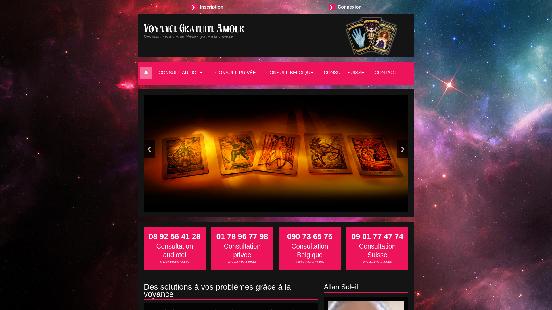 Capture d'écran de VOYANCE GRATUITE AMOUR