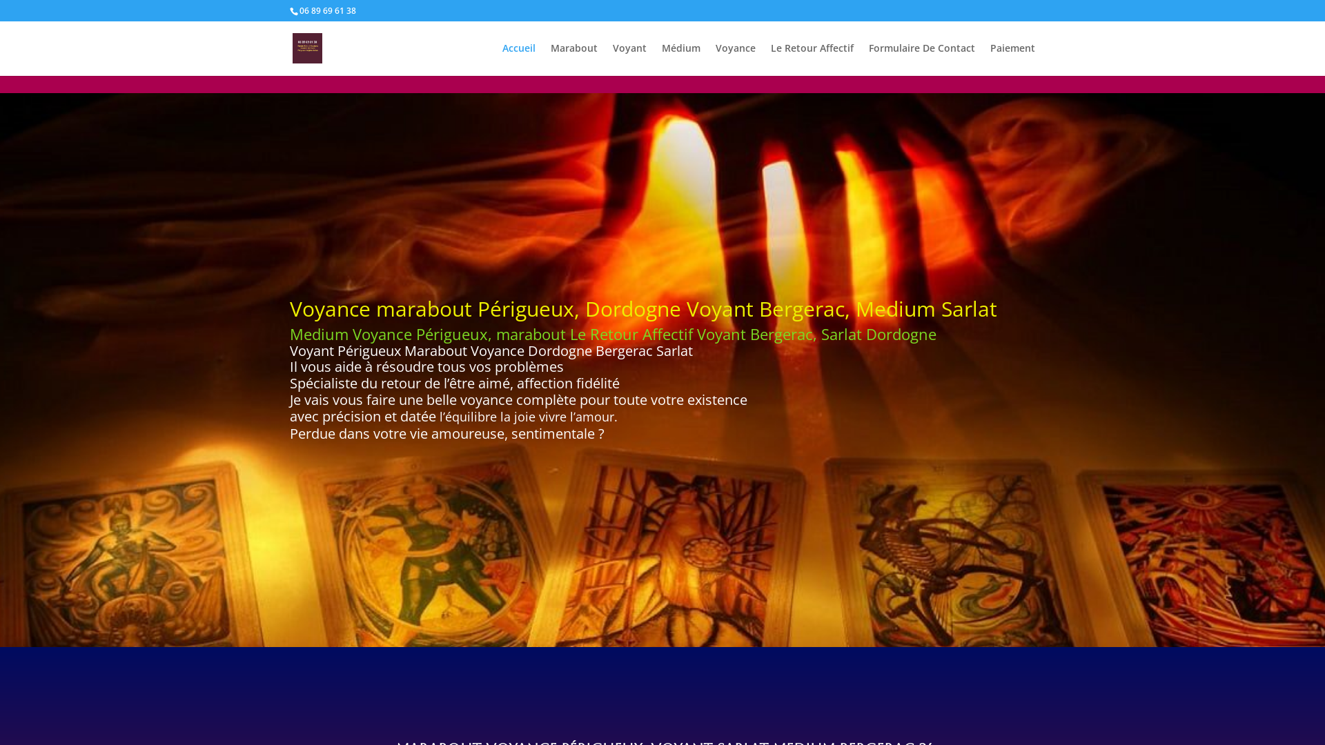 Capture d'écran de Voyant marabout Périgueux-Dordogne Medium Bergerac Sarlat