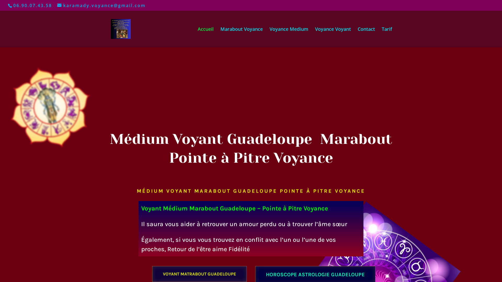 Capture d'écran de Médium Voyant Marabout Guadeloupe - Pointe à Pitre Voyance