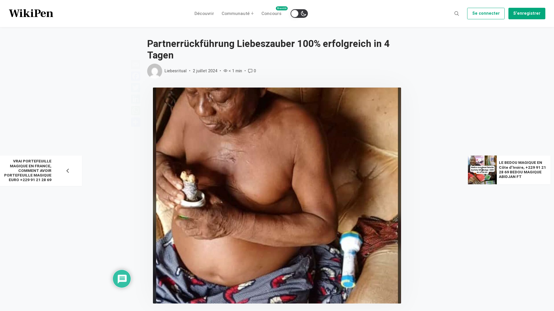 Capture d'écran de Stark Liebeszauber voodoo- Partnerrückführung