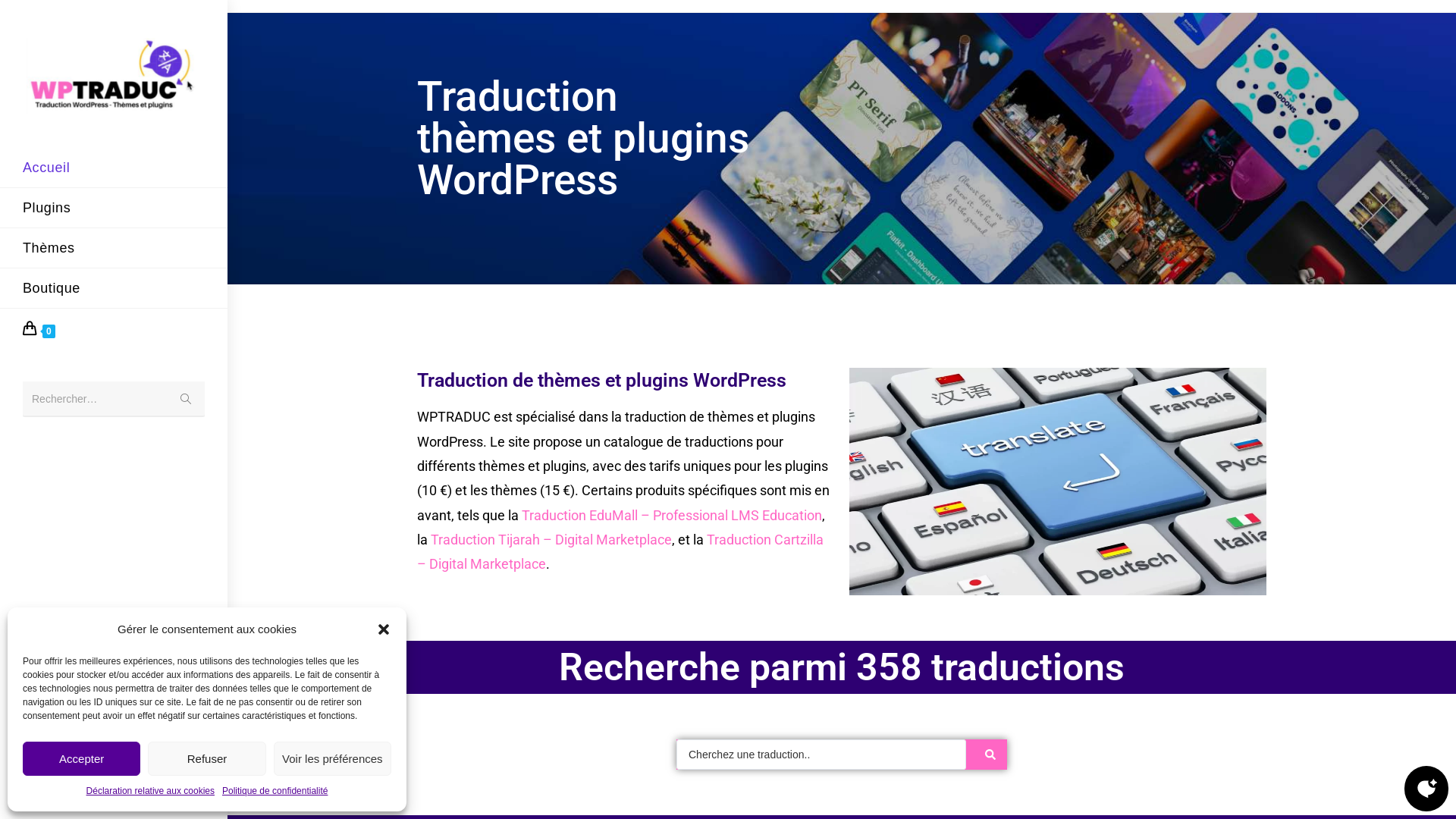 Capture d'écran de WPTRADUC