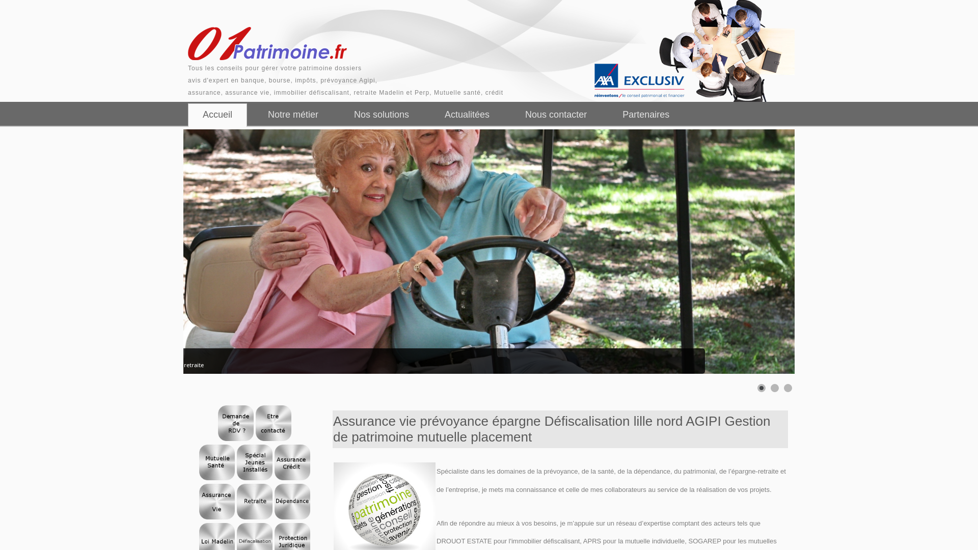 Capture d'écran de Assurance vie et prevoyance 01patrimoine