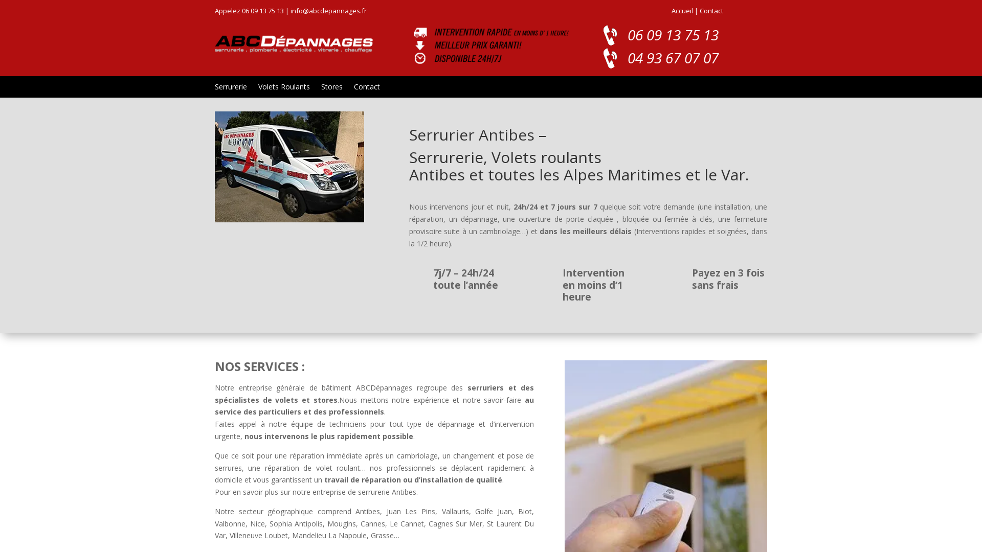 Capture d'écran de Choisissez un dépannage rapide et efficace de vos serrures
