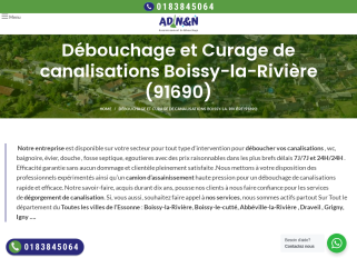 Débouchage canalisation boissy-la-riviére