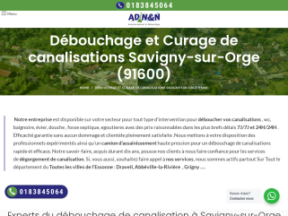 Débouchage canalisation savigny-sur-orge