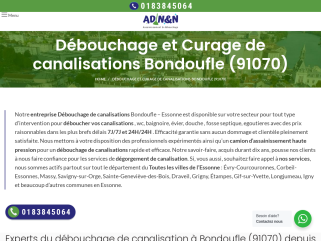 Debouchage canalisation bondoufle 