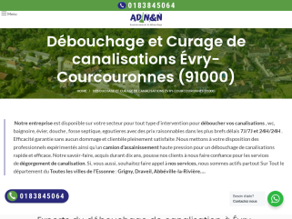 Débouchage canalisations évry courcouronnes 