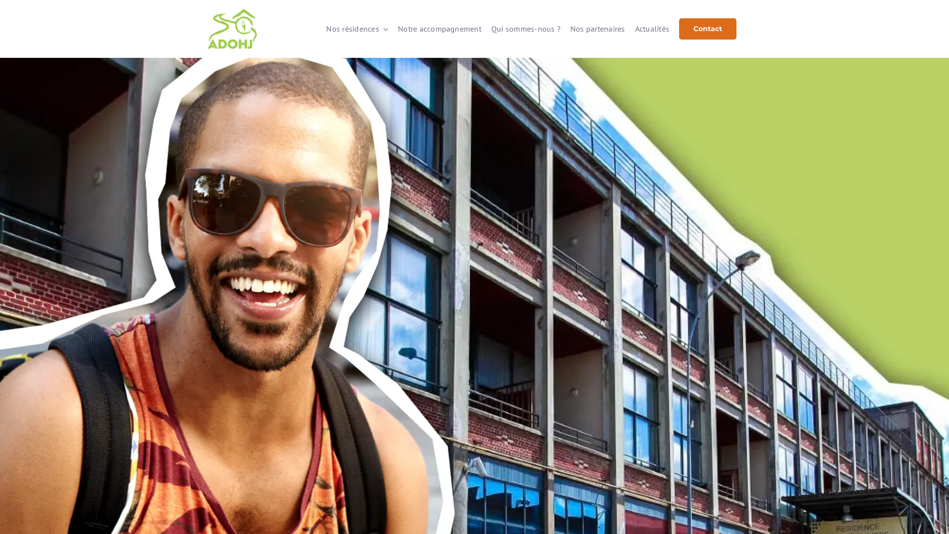 Capture d'écran de ADOHJ : logement jeunes dans l'Oise