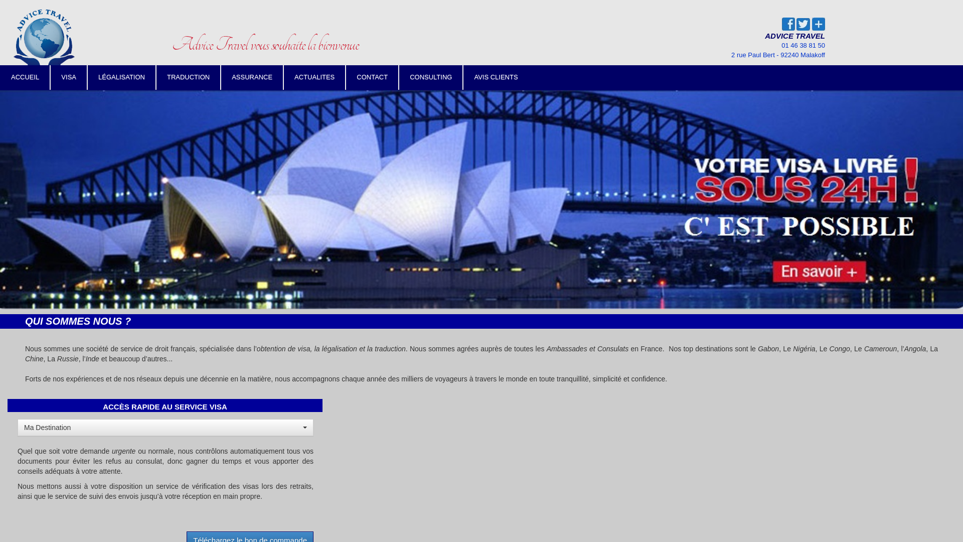 Capture d'écran de Advice-travel.com
