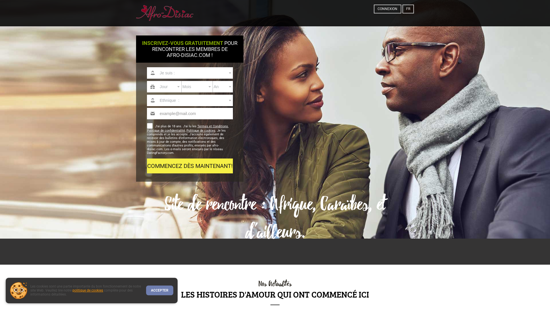 Capture d'écran de Site de Rencontre Black et Métisse