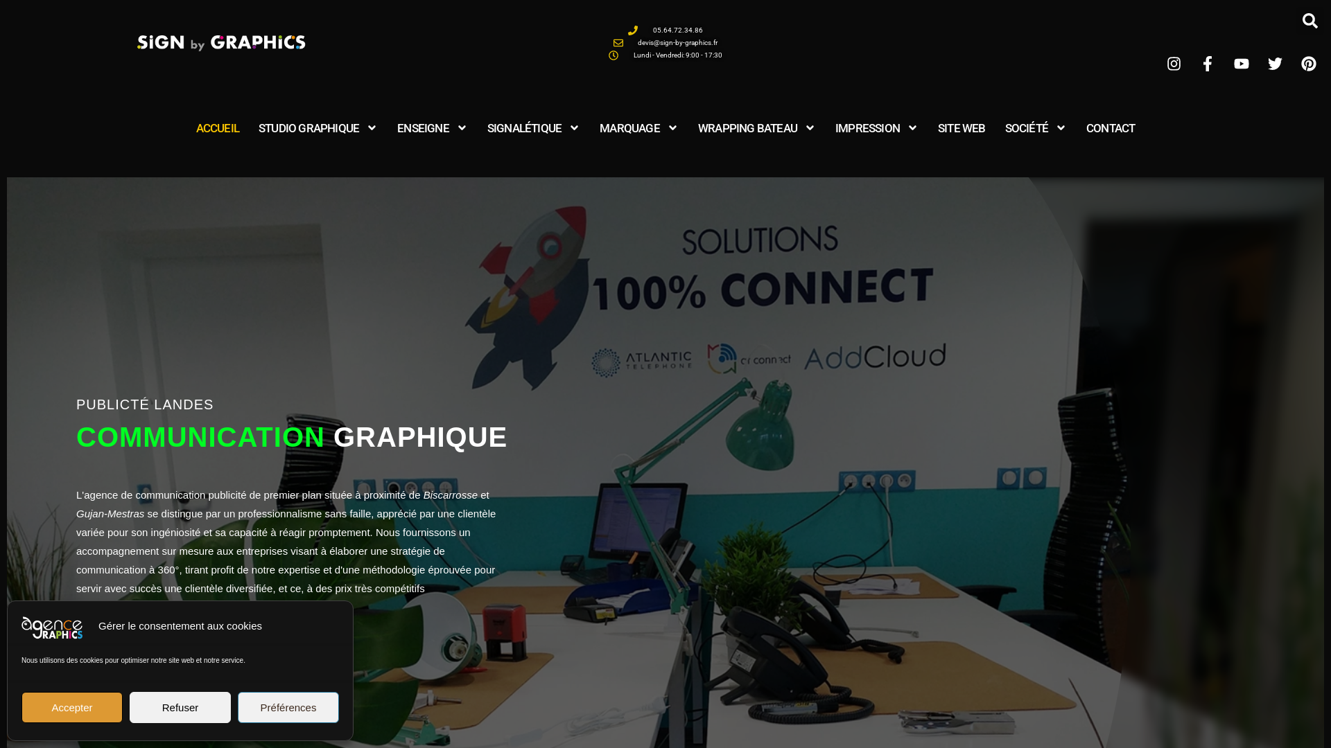 Capture d'écran de Agence.Graphics - Communication, Graphisme, Publicité, Print, Création site, Impression, Carte de visite, Flyer, Logo