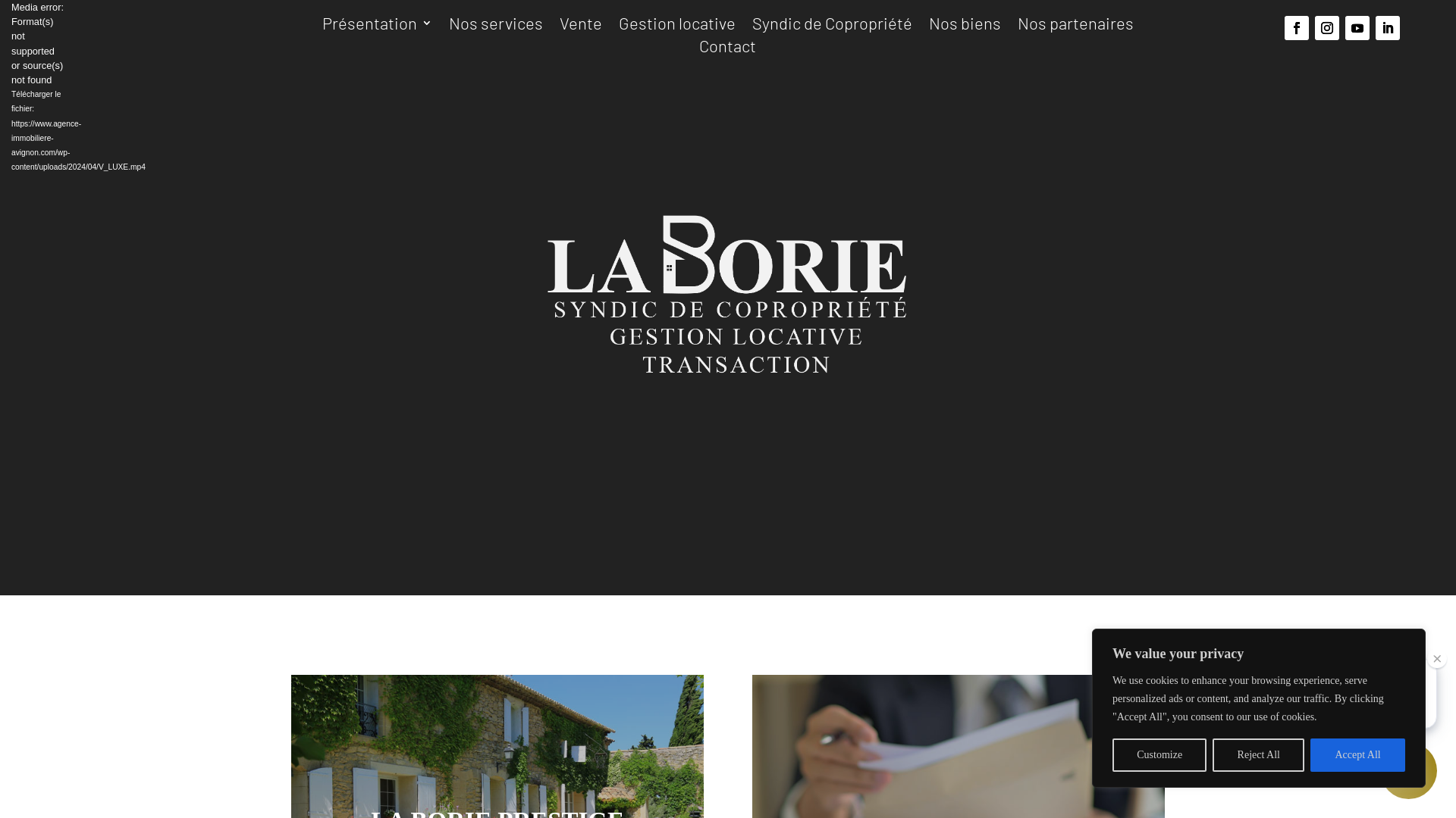 Capture d'écran de La Borie Immobilier - Agence immobilière à Entraigues sur Sorgue