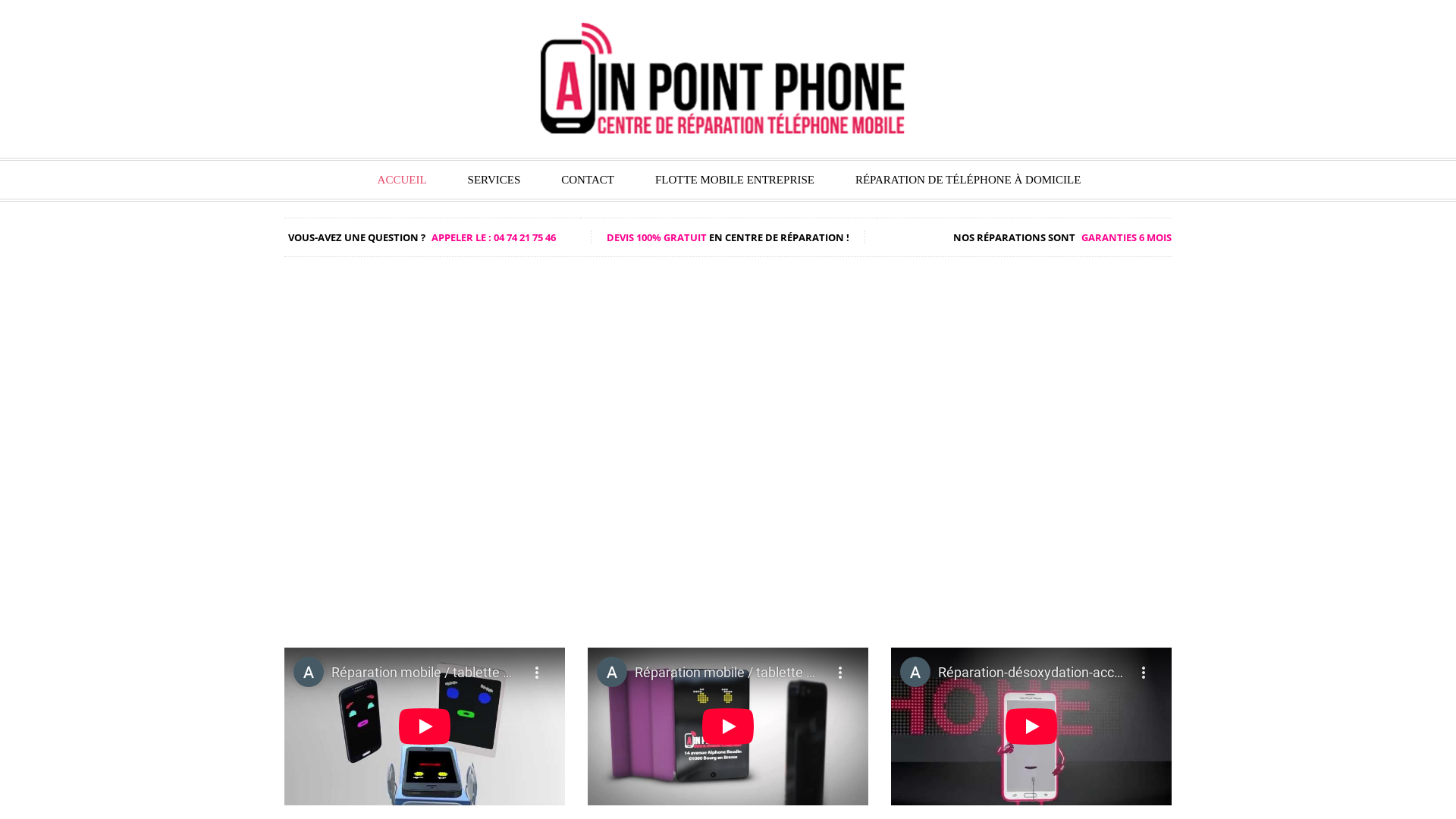 Capture d'écran de Réparateur iPhone, iPad, iPod, smartphone, Blackberry - Ain Point Phone
