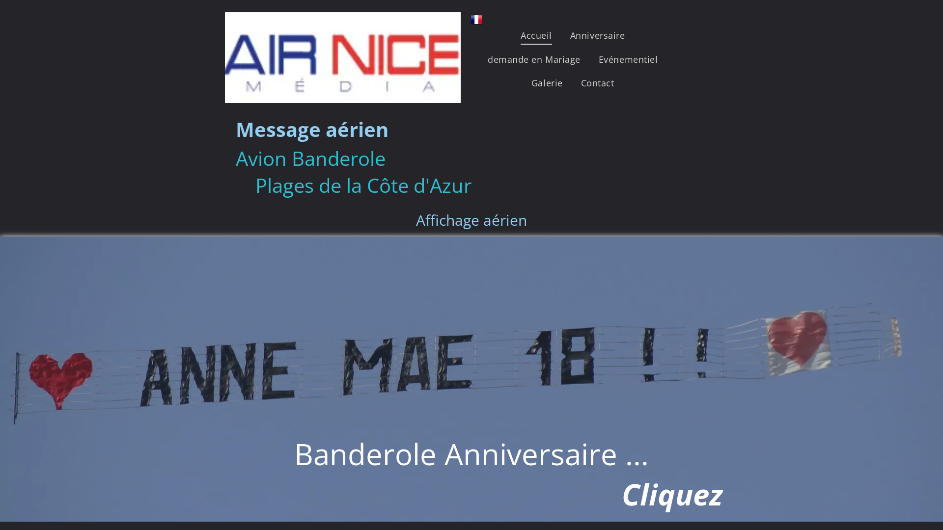 Capture d'écran de Banderole aérienne sur les plages Côte d'Azur