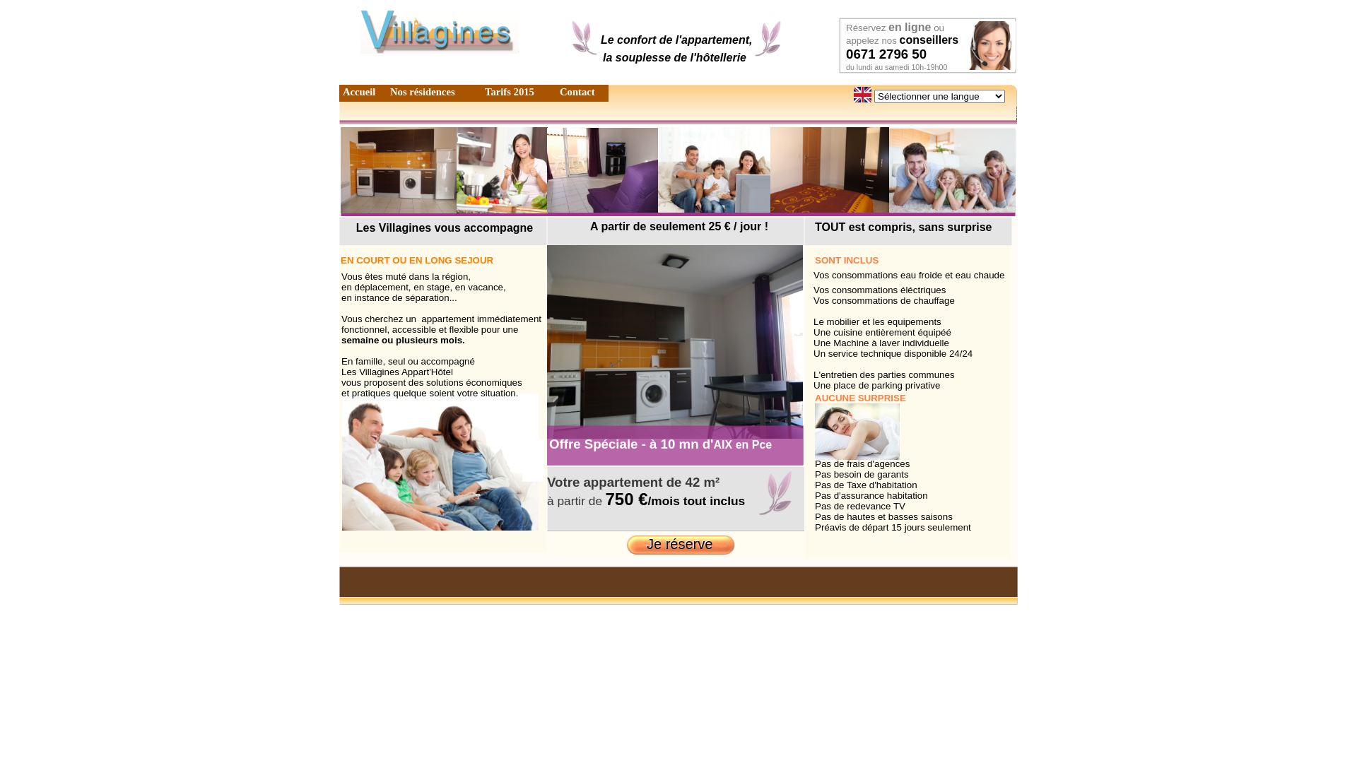 Capture d'écran de Appartements meublés sur Aix en Provence