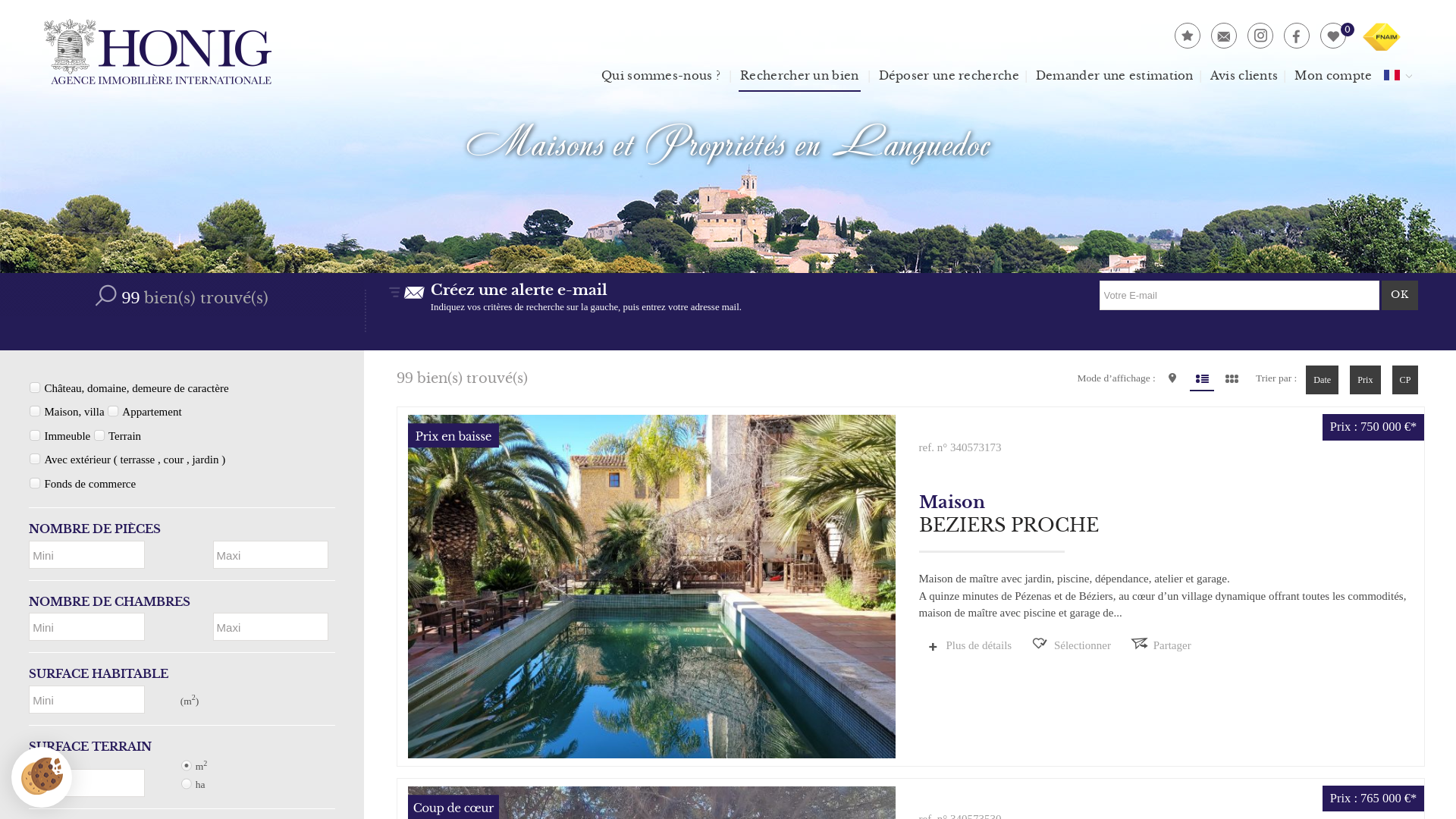 Capture d'écran de Agence Internationale ALBERT HONIG